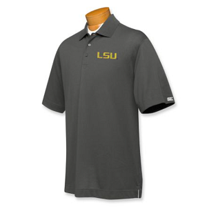 LSU Tigers B&T CB DryTec Championship Polo - Charcoal